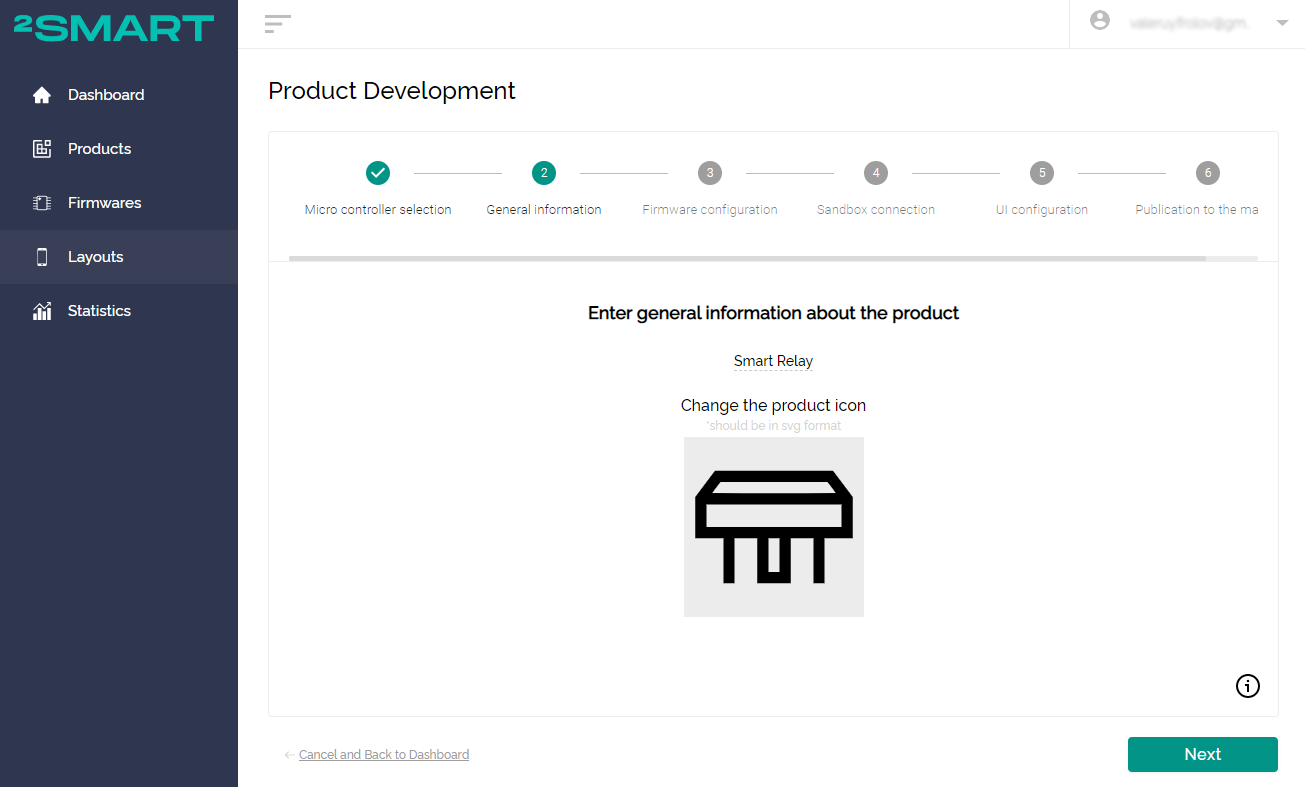 The new product description window