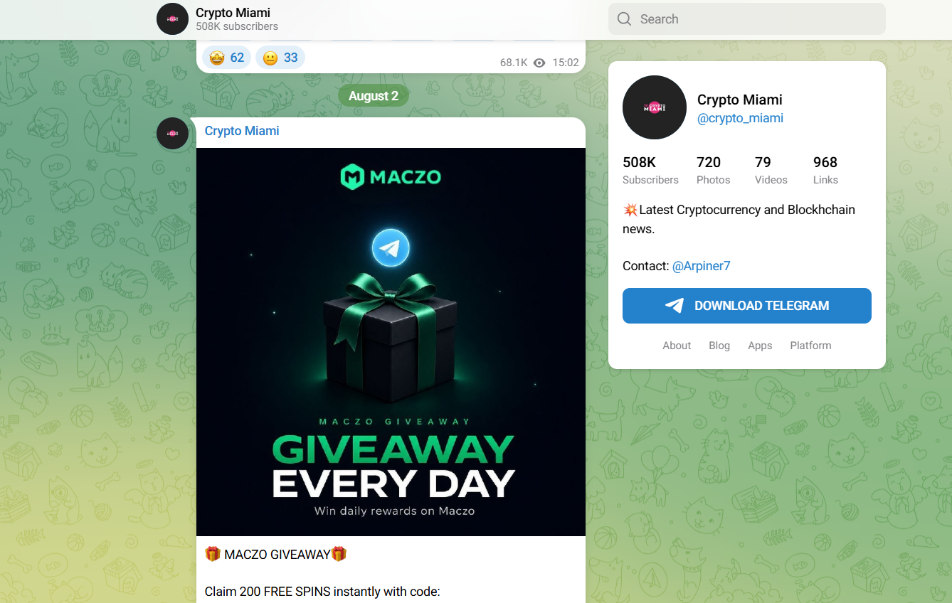 crypto miami telegram channel