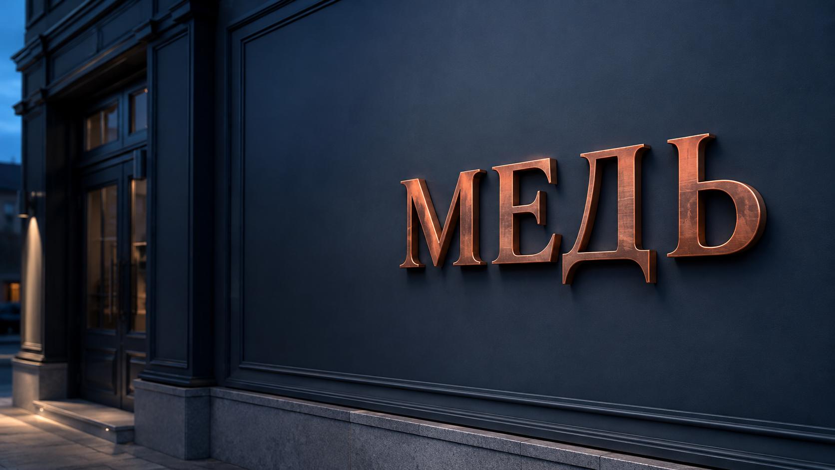 3D Рендер — объёмные буквы из меди МЕДЬ