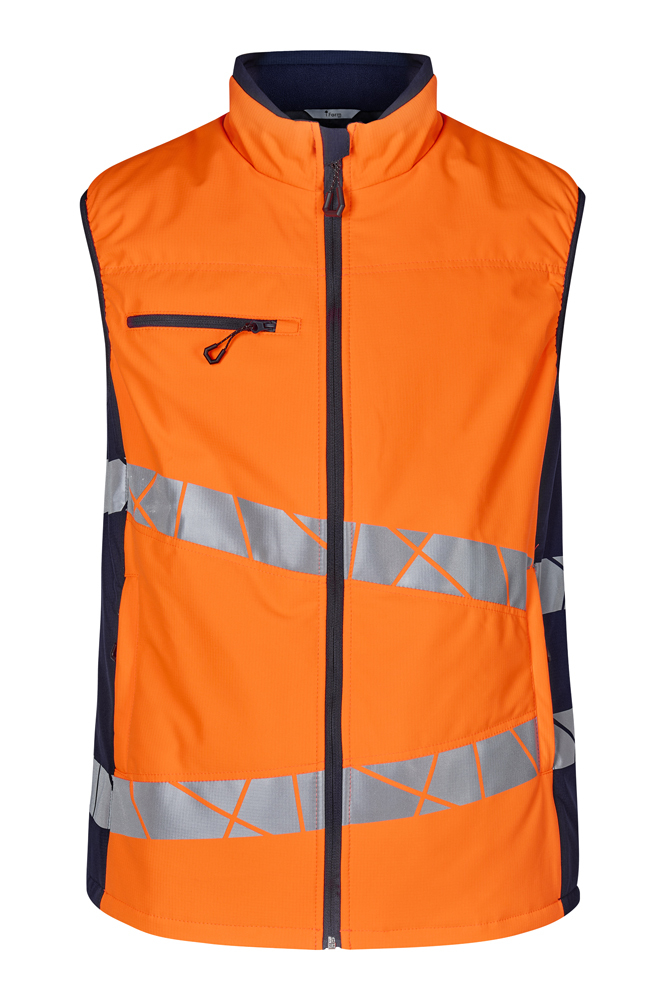 спецодежда оранжевая без рукавов на белом фоне