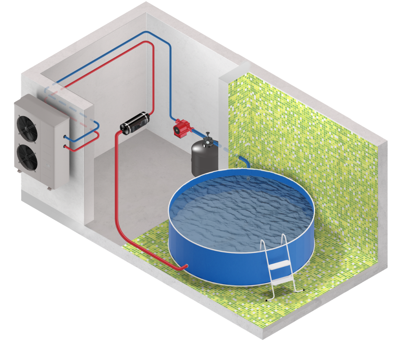 Тепловой насос для бассейна купить с монтажом и доставкой по ЮФО