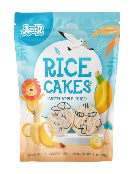 Banana-flavored rice cakes