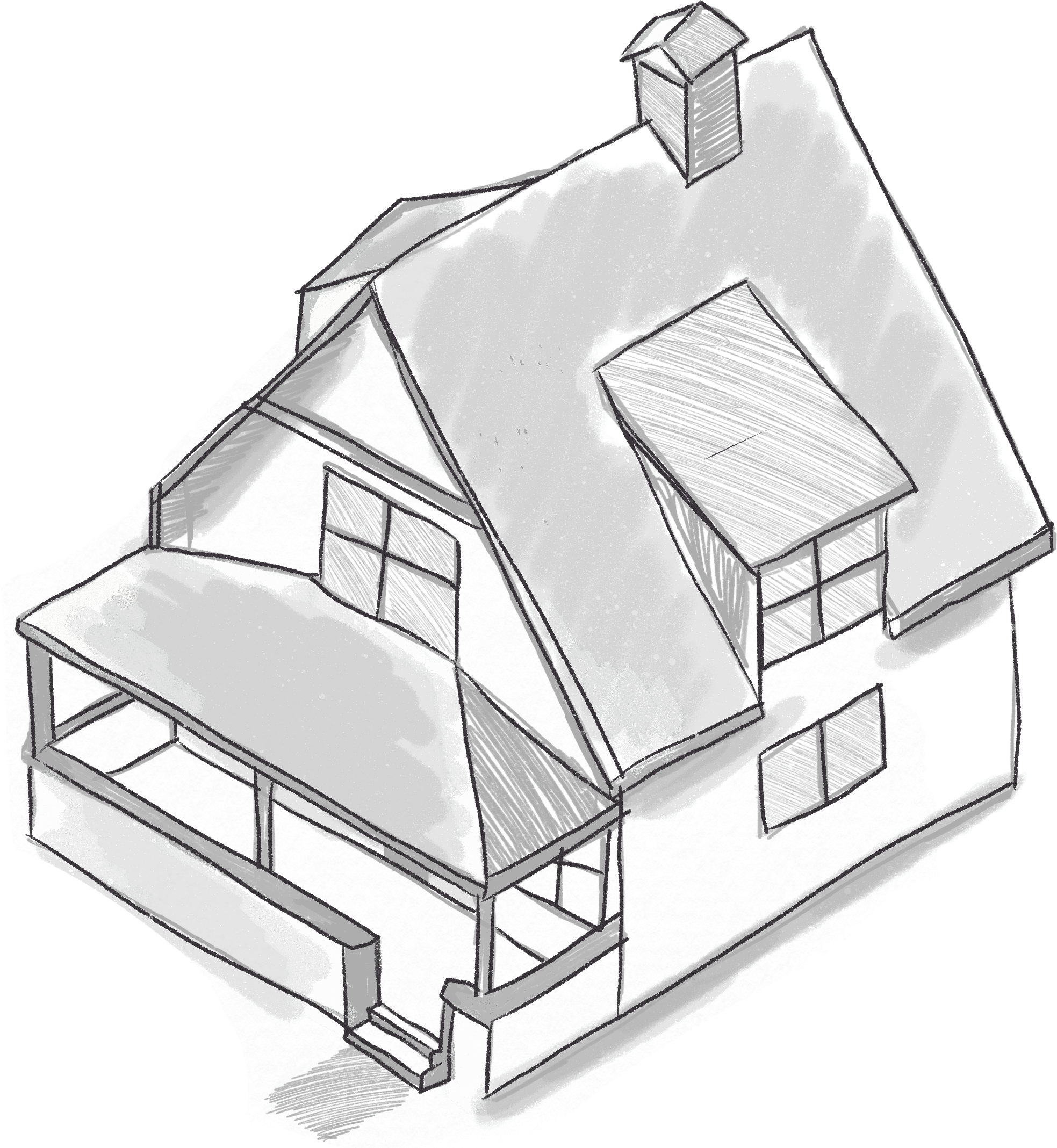Доступный дом рисунок от руки дома под ключ