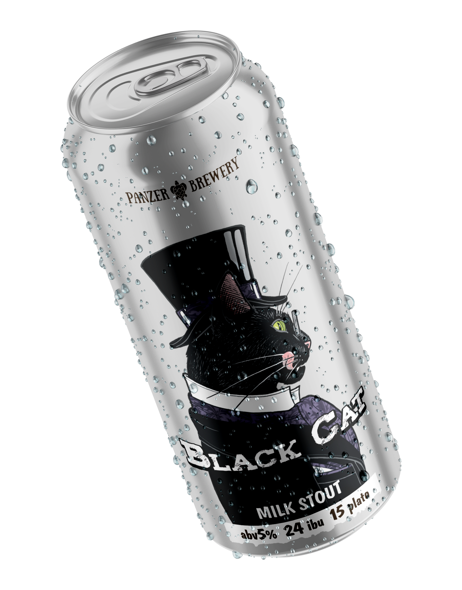 Банка пива Black Cat - Milk Stout от Panzer Brewery