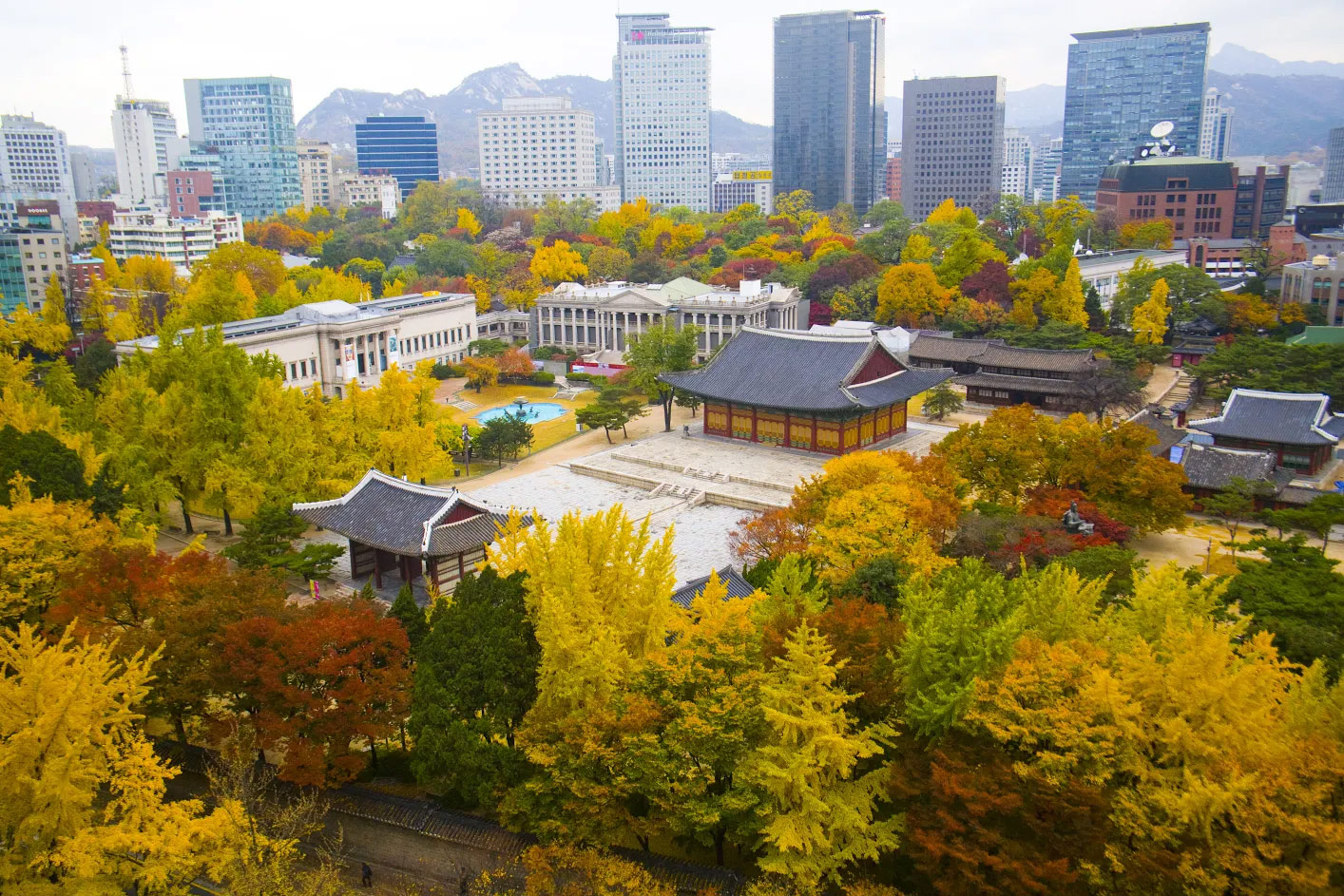 Южная Корея Сеул осенью