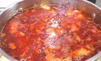 Приготовление борща из квашеной капусты: шаг 12