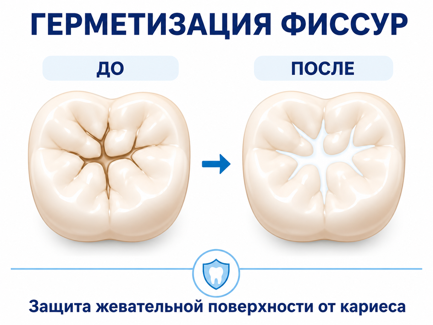 герметизация фиссур зубов у детей для профилактики кариеса