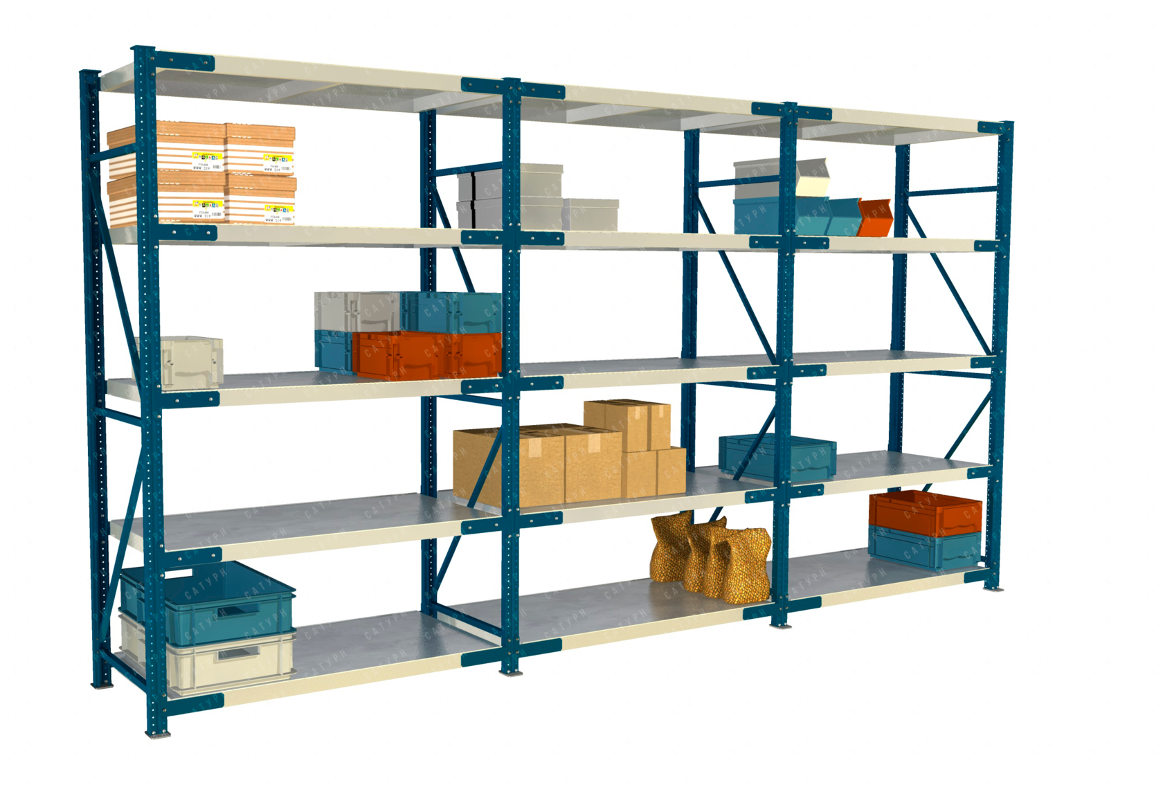 Сборные стеллажи для хранения. Среднегрузовые стеллажи. Складские стеллажи. Стеллаж для производства. Строительные стеллажи.