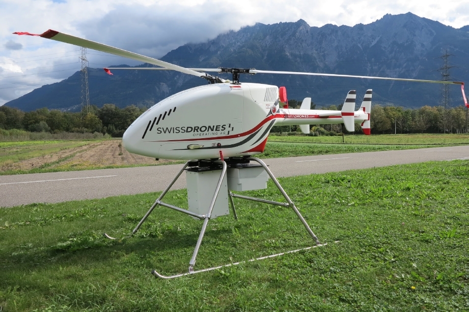 Figure 2: Heavy lift drone with IR laser methane detection system