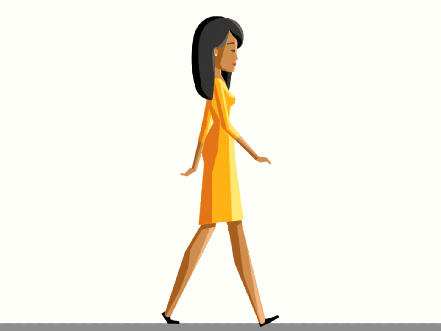 Woman walking gif