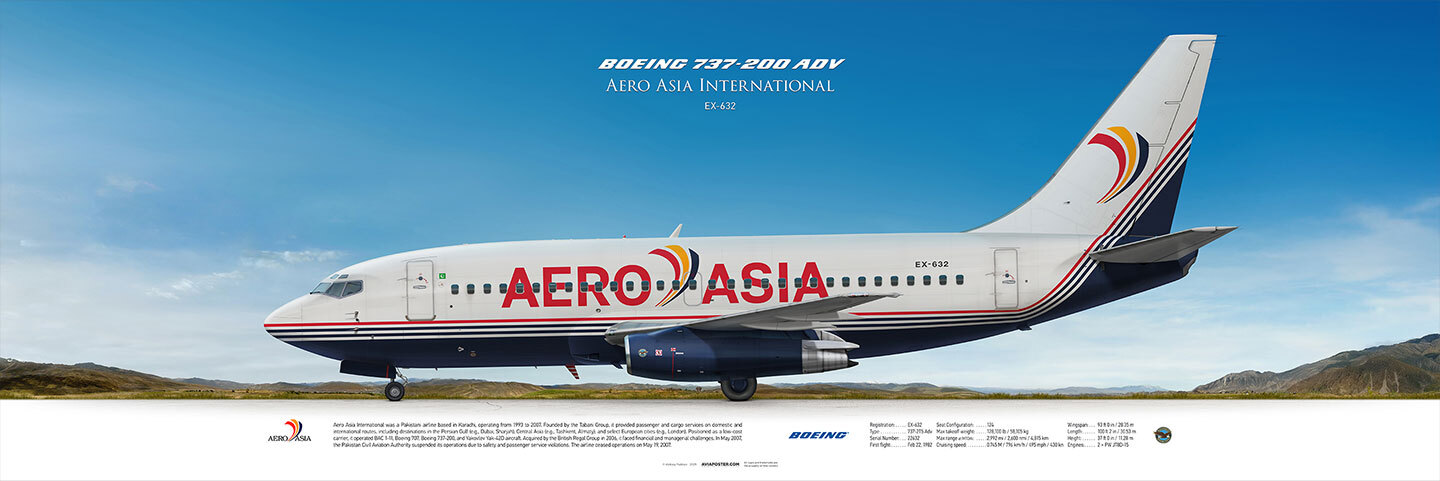 Aircraft profile Boeing 737-200 Aero Asia International