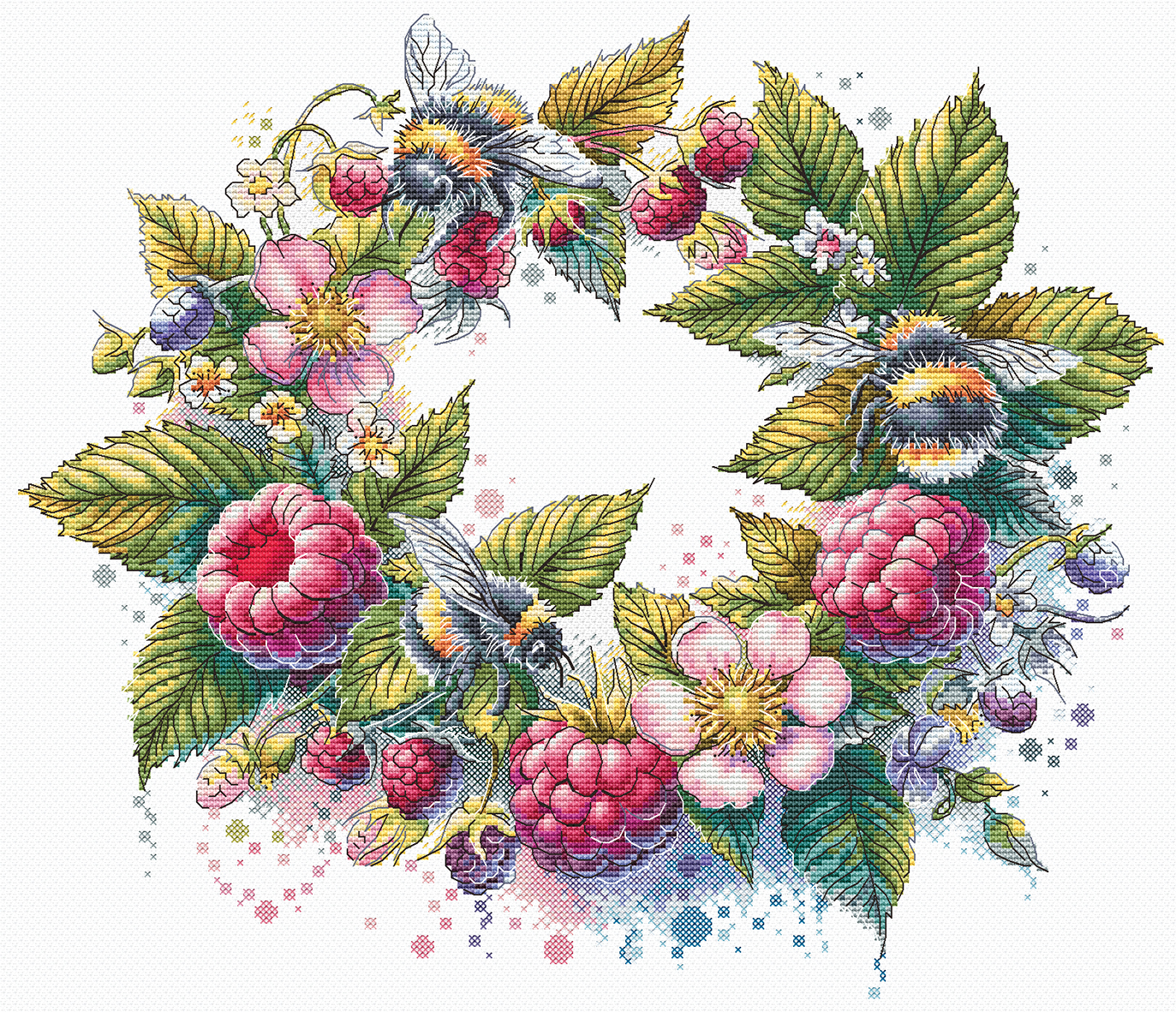 R-44 RASPBERRY AND BUMBLEBEES