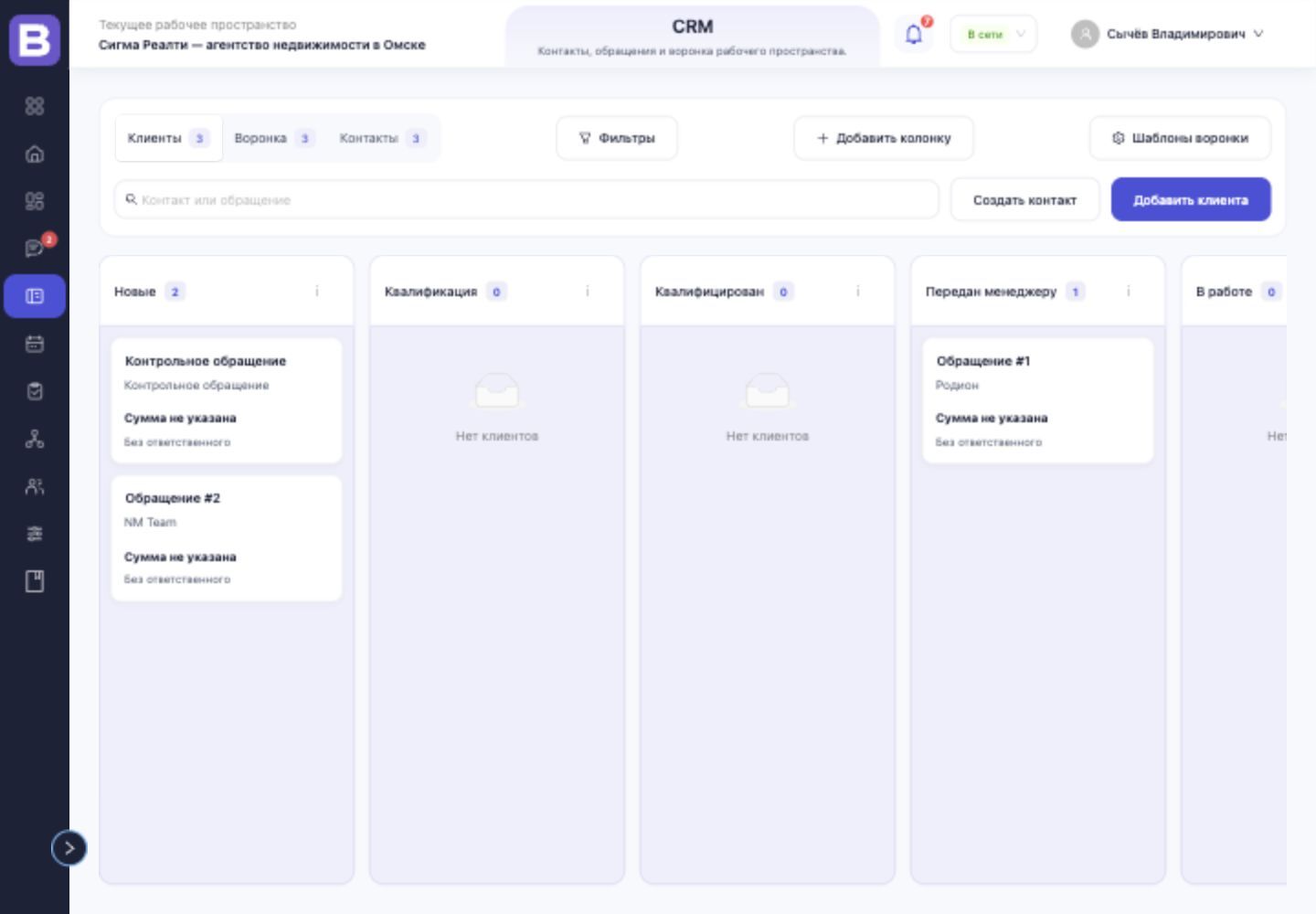 Воронка CRM ВЕДО