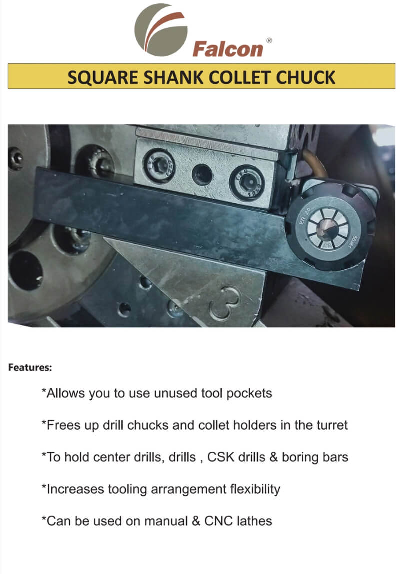 Державка квадратного сечения для цанг