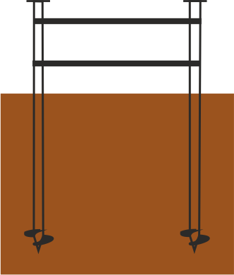 Обвязка винтовых свай в два ряда схема рисунок