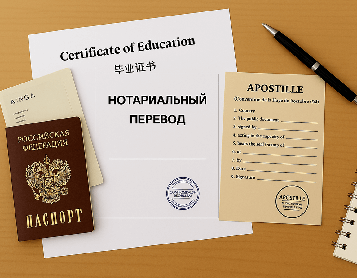 какие документы нужны для поступления в Китай