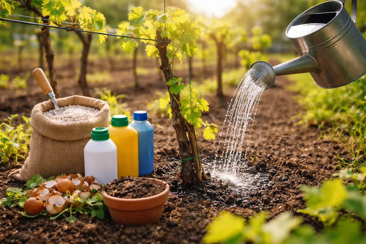 Чем подкормить виноград весной