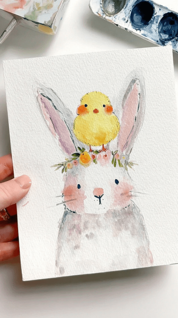 10 простых идей для весенней акварельной живописи для начинающих 69