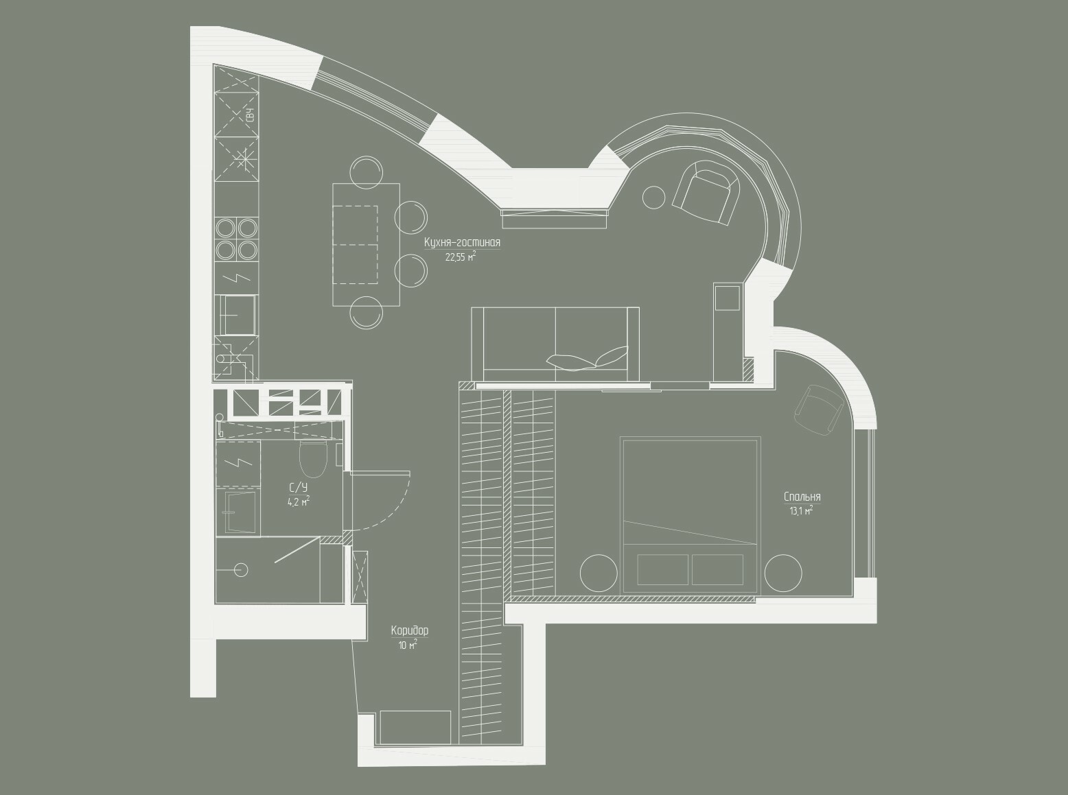 ЖК «Дом на Маяковского» г. Иваново, 50 м²