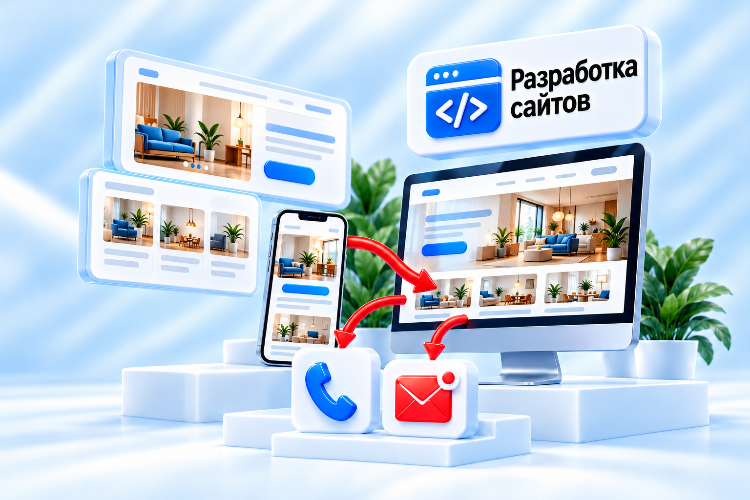 Разработка сайтов — иллюстрация услуги студии Kuznetsov.expert