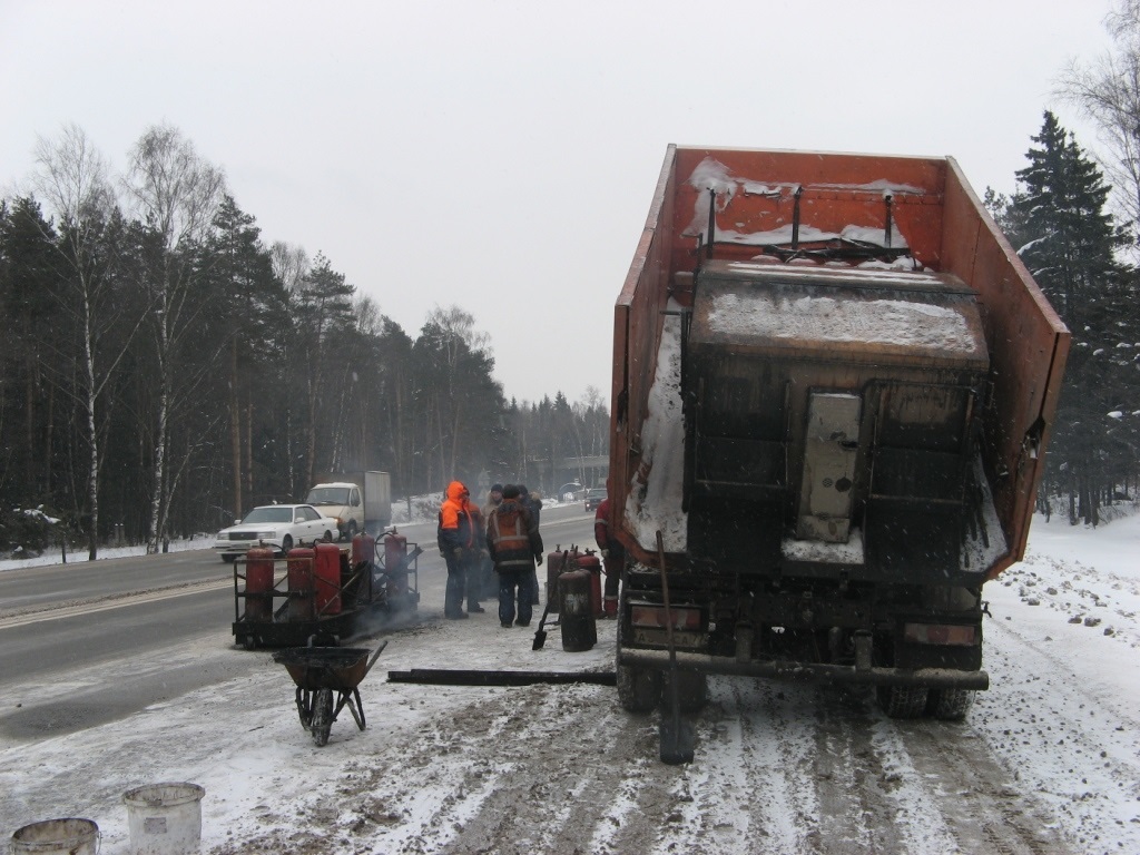 ямочный ремонт зимой