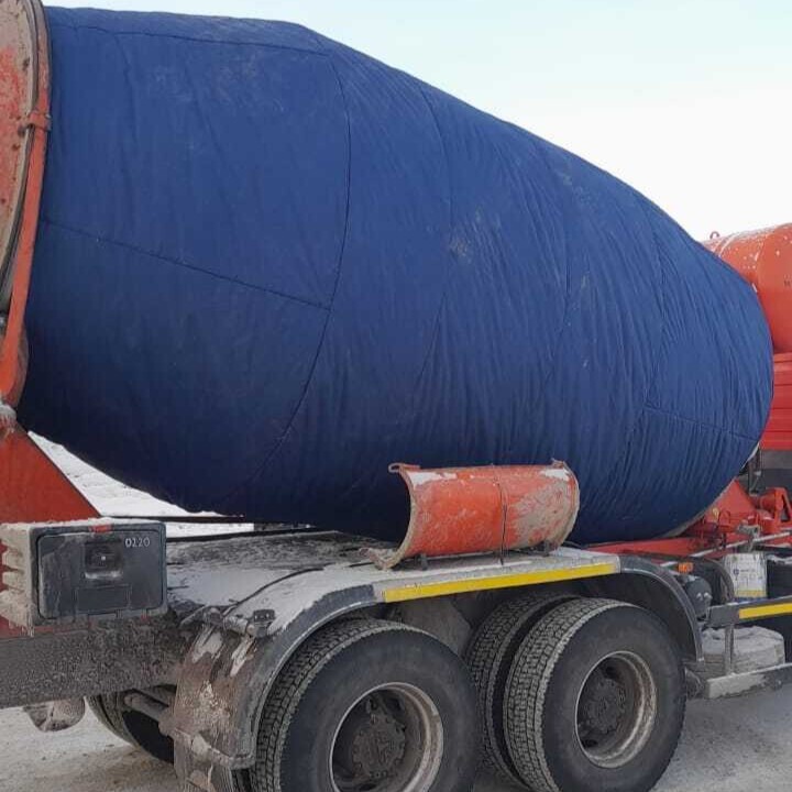 Теплый чехол на бетономешалке