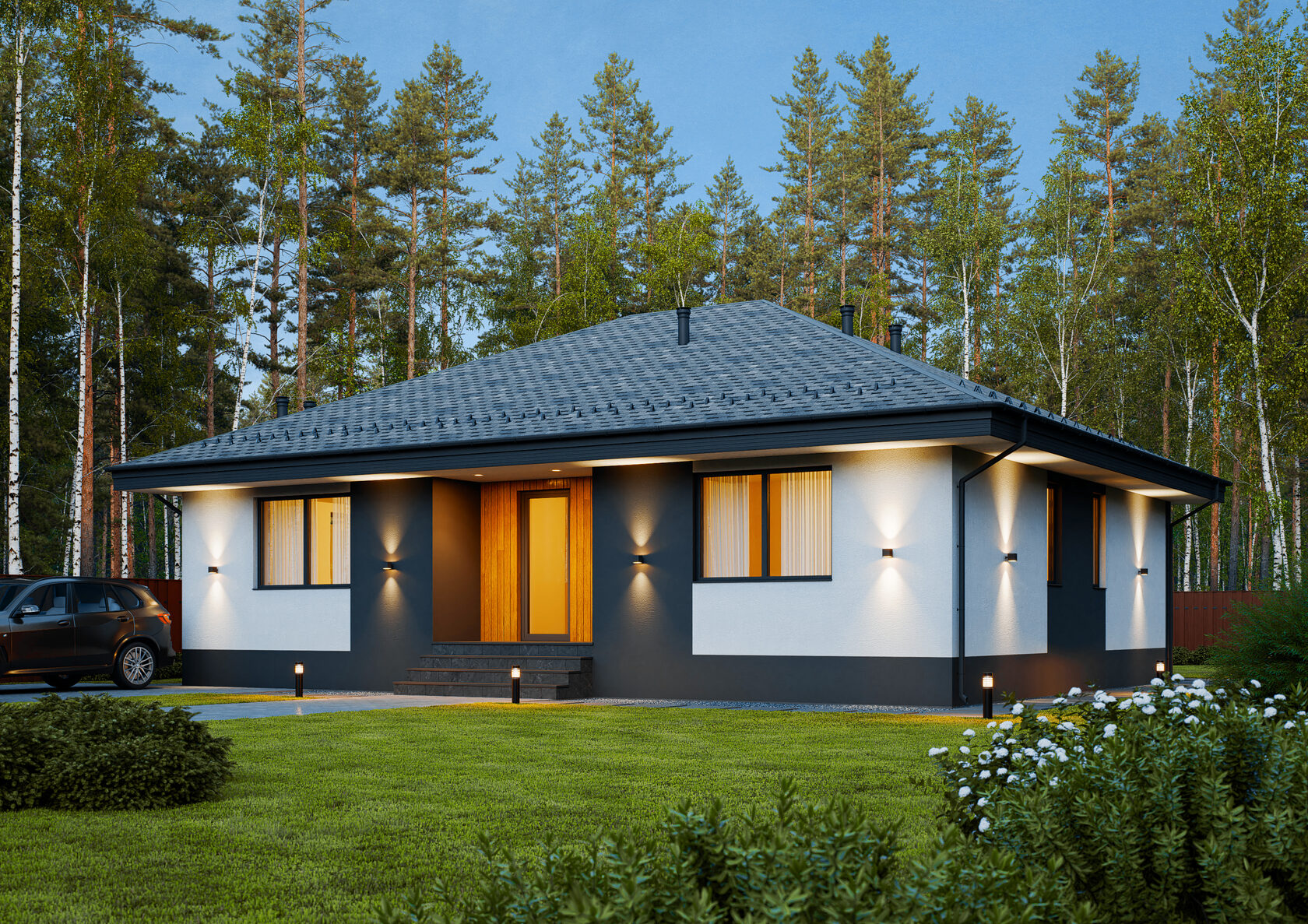 Проект каменного домовладения 125 м2