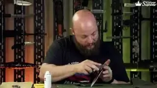 Removing surface rust from a knife blade with an eraser