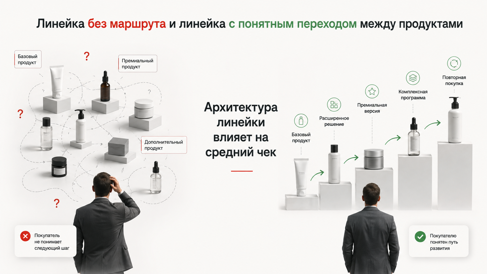 Архитектура линейки помогает увеличить средний чек