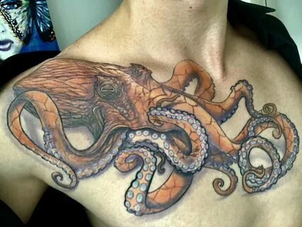 Татуировки осьминога для девушек