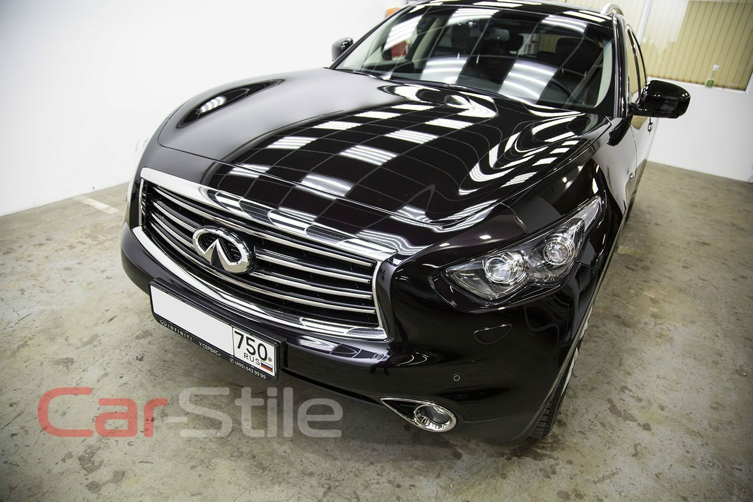 Детейлинг полировка автомобиля Infiniti FX37, фотографии хода работ