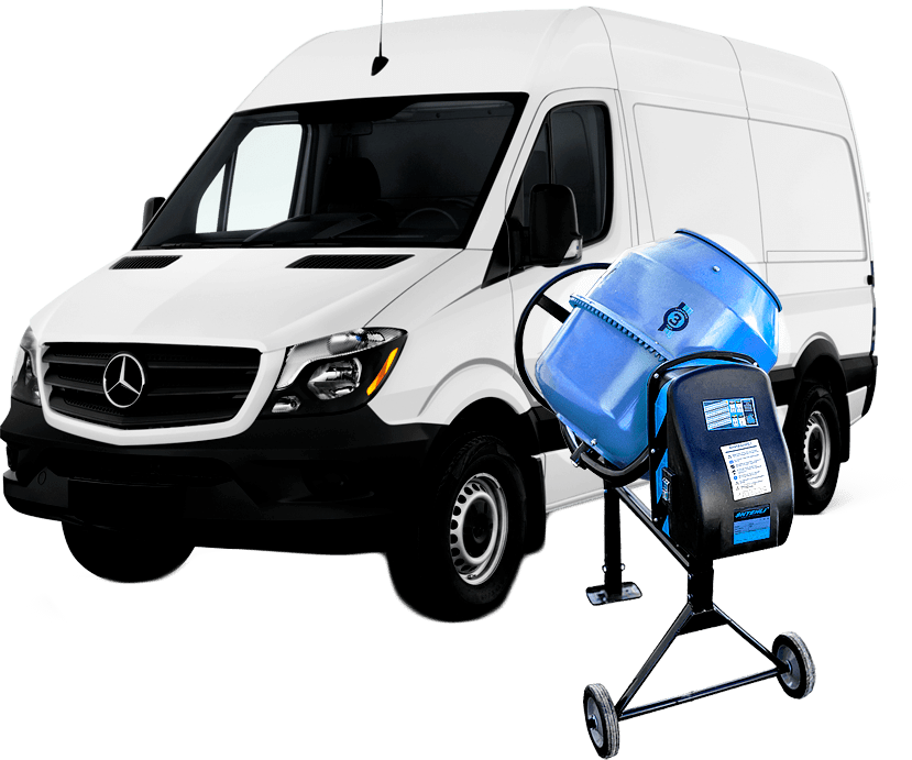 Доставка плитки, автопарк автомобилей и бетоносместителей