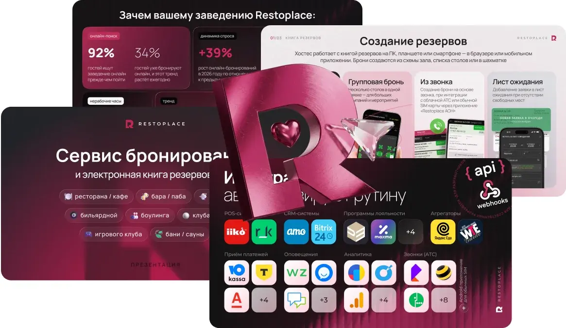 PDF презентация сервиса бронирования Рестоплейс