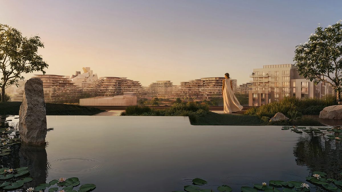 Water garden at Sei Saadiyat