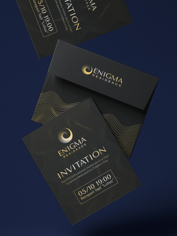 Брендинг агентства недвижимости Enigma Residence: лого, фирменный стиль, гайдбук, сайт