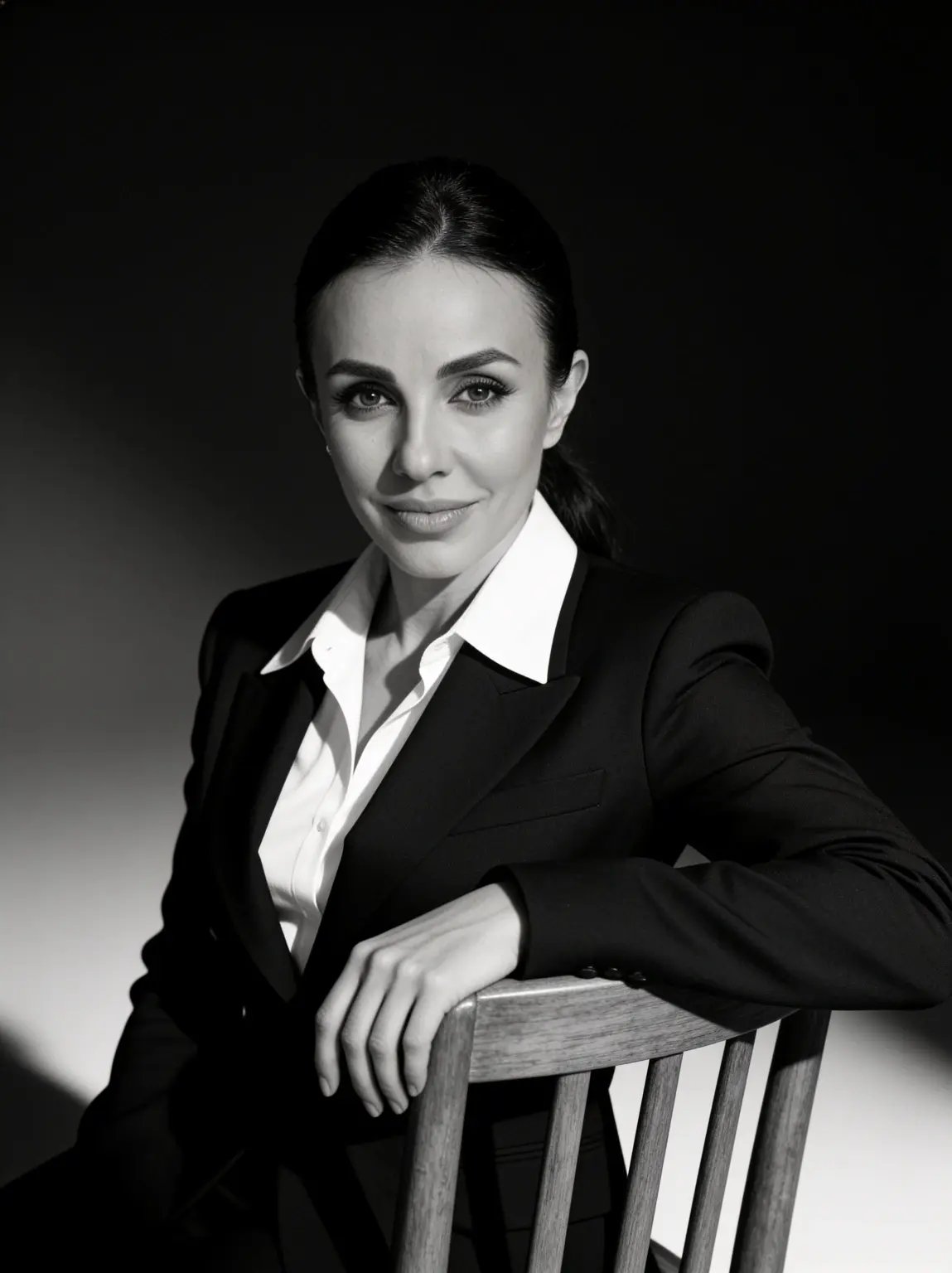 Julia Khadartseva — black-and-white portrait