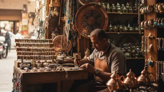 египетская ювелирная лавка в Хан-эль-Халили