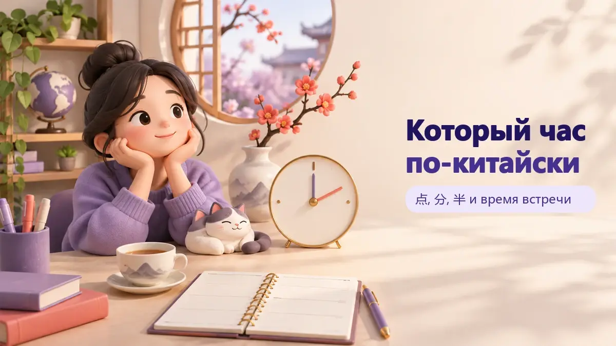 Обложка статьи «Который час по-китайски»: тематическая учебная композиция LaRou