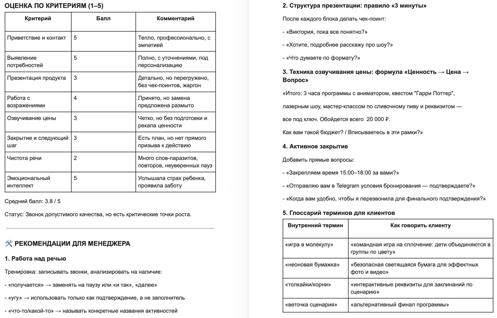 Контроль качества продаж