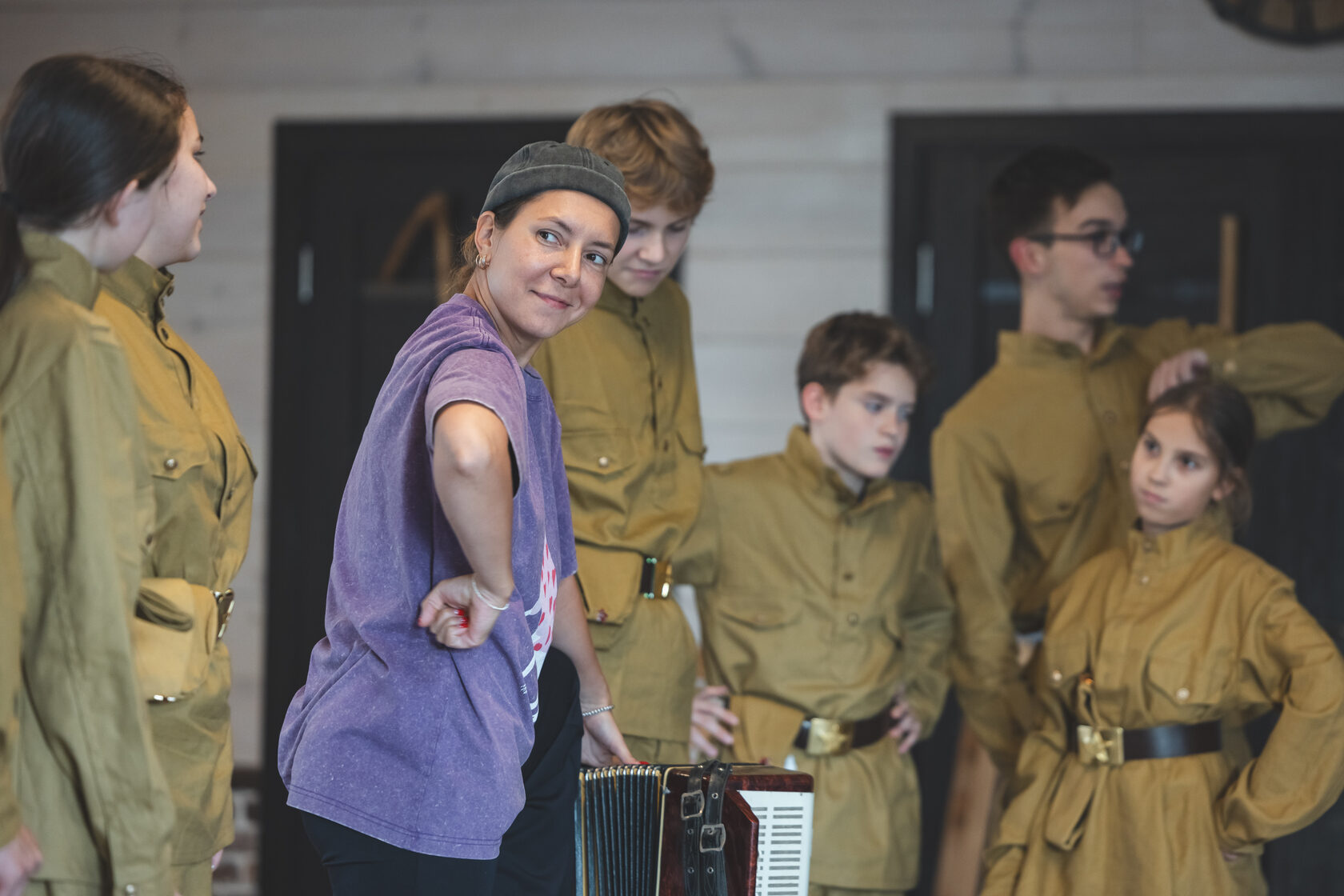 Творческий процесс в аудитории.