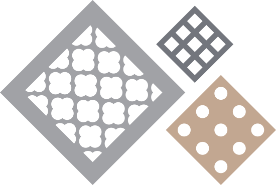 Резка перфорированный лист из металла. Граффо