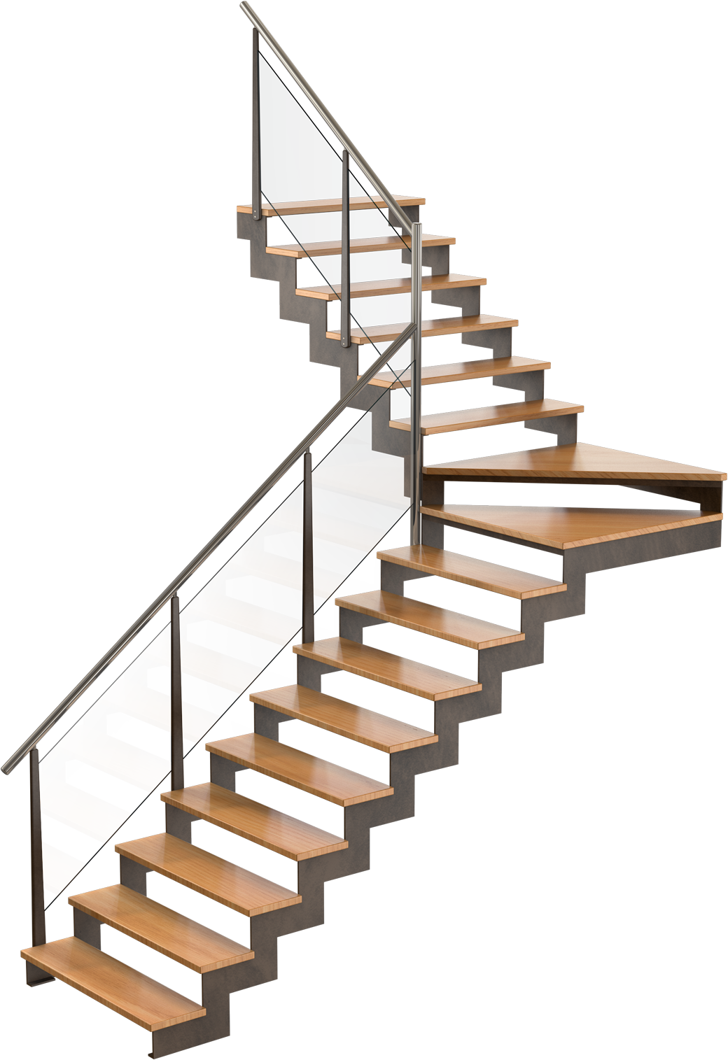 Лестницы на металлическом каркасе