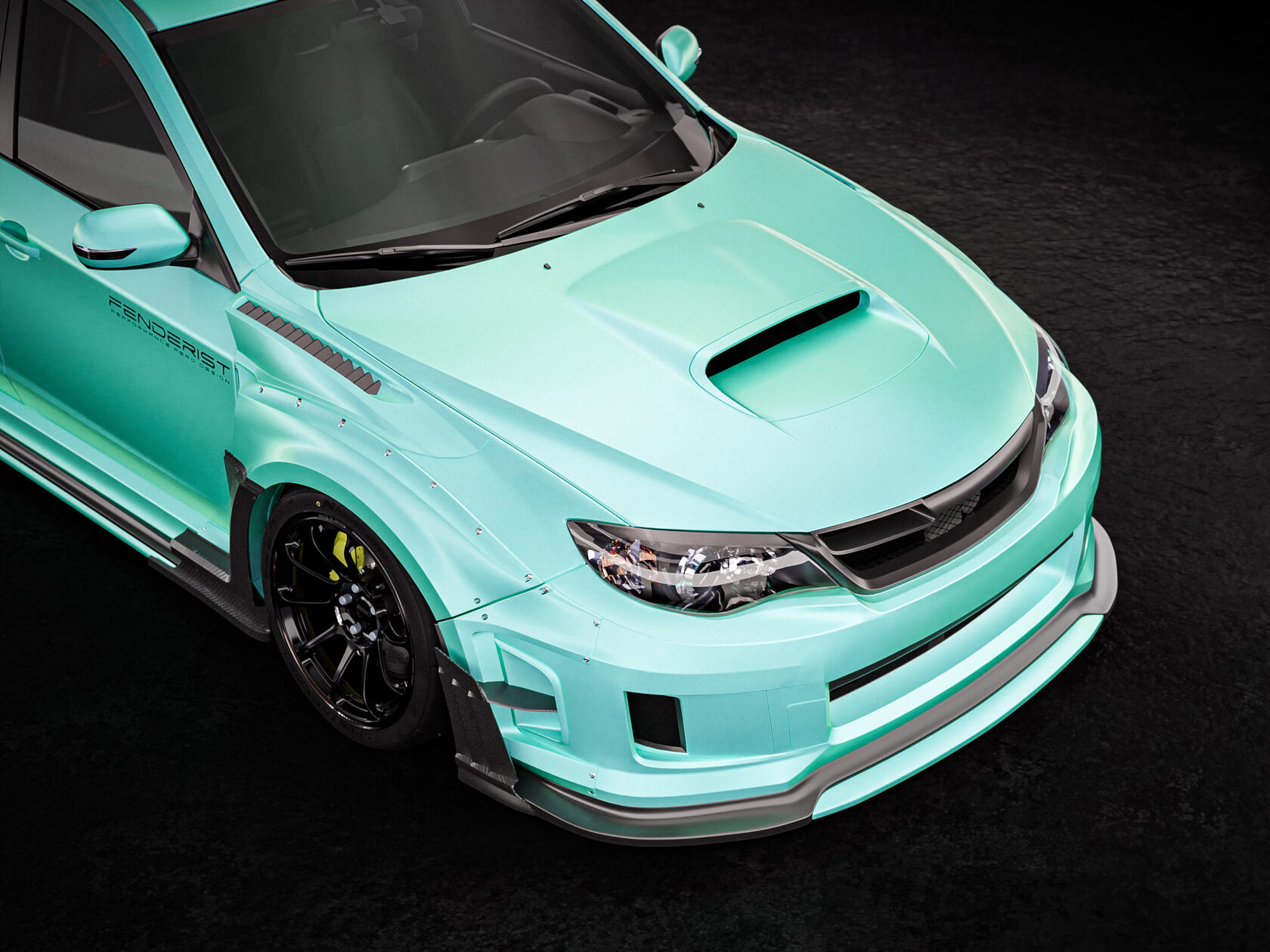 Full Fenderist Spec S Fender Flares Set Wide Body Kit Subaru Impreza