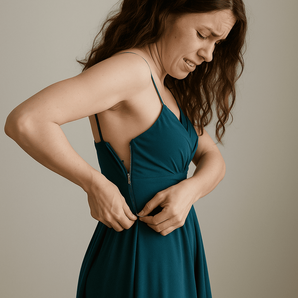 Замена молнии на платье перед праздником