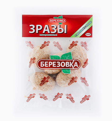 Зразы «С ветчиной и сыром» от производителя Мерилен — замороженные полуфабрикаты из мяса птицы, свинины с ветчиной и сыром. Упаковка: 500 гр.