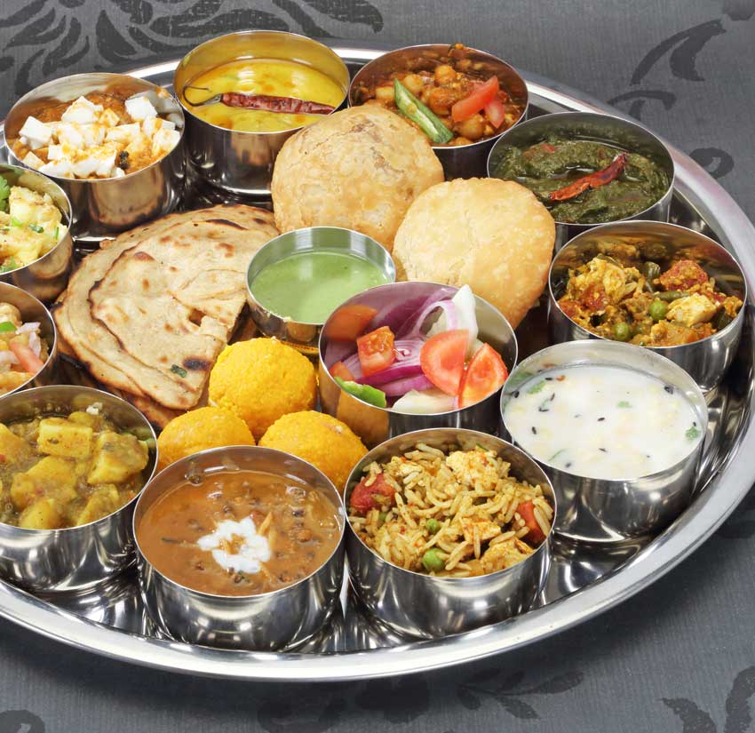 Индийское блюдо тхали