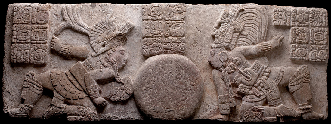Сцена игры в мяч, Майя, Тонина, Чьяпас. Монумент 171. Коллекция Museo Nacional Mexico City.