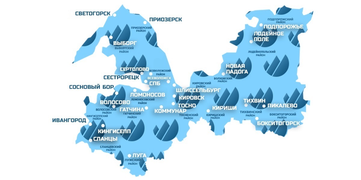 Карта коммунара гатчинского района