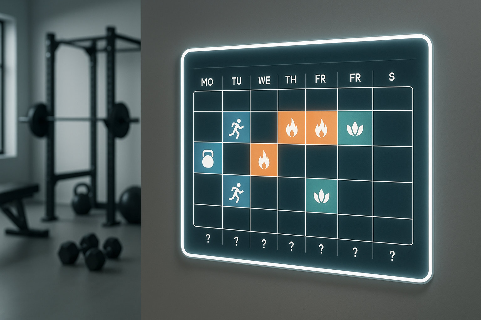  Какие существуют примеры недельного графика с ежедневной нагрузкой для разных целей?