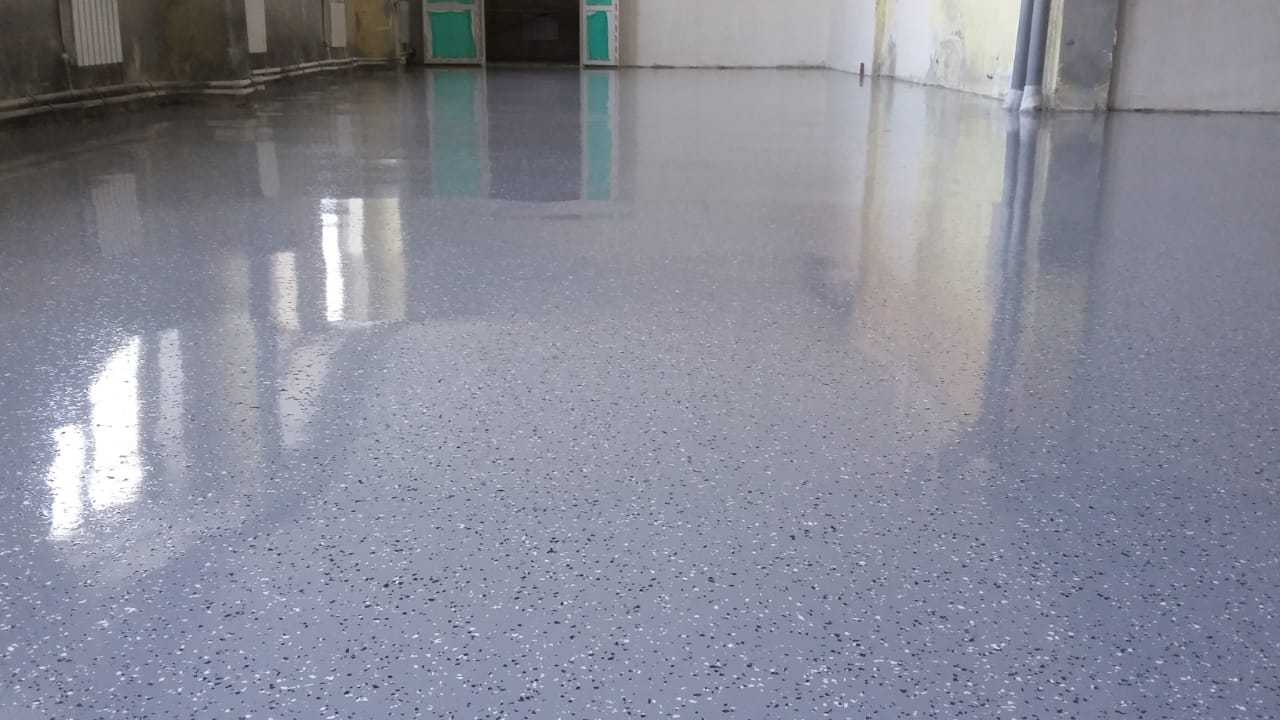 наливной пол с чипсами